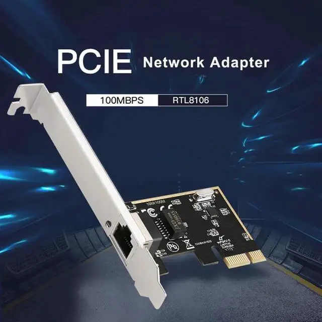 Alt view image 5 of 6 - JAENFONG PCIe 1X Single RJ45 Lan Card 10/100Mbps PCI Express Network Card Controller Chipset Realtek8106E For Desktop PC Computer