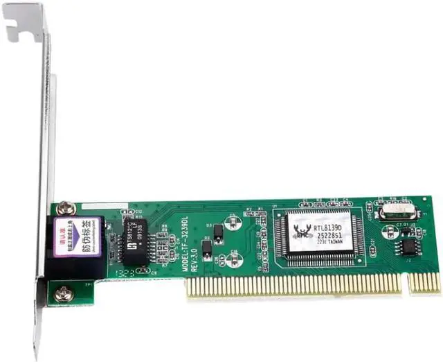 Alt view image 2 of 3 - JAENFONG PCI Network Card 10/100Mbps for Desktop Ethernet Network Converter Controller NIC Chipset RTL8139D TXA001