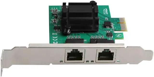 Alt view image 4 of 5 - JAENFONG PCIe x1 Dual RJ45 Gigabit Network Card 10/100/1000Mbps Ethernet Lan Wired Adapter ROS Chipset Intel 82571 for Desktop Server
