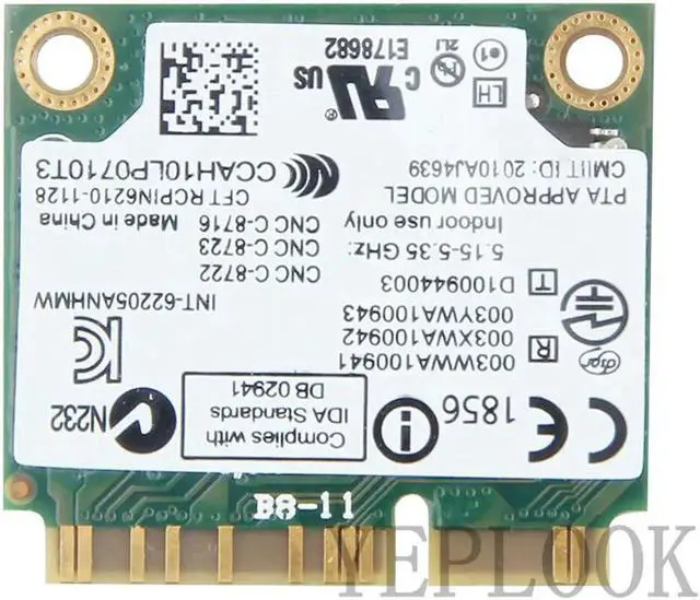 Alt view image 4 of 5 - JAENFONG 6205 62205AN 300Mbps Dual Band 2.4Ghz 5Ghz Mini PCI-E Wifi Card Wlan Network Adapter Advanced-N Wireless Card Standard/Public Version