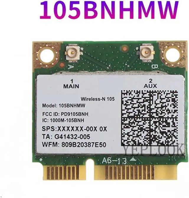 Alt view image 4 of 5 - JAENFONG 105BNHMW WiFi Card Wireless-N 105 Mini PCI-E 150Mbps 2.4GHz 802.11B/G/N WiFi Adapter