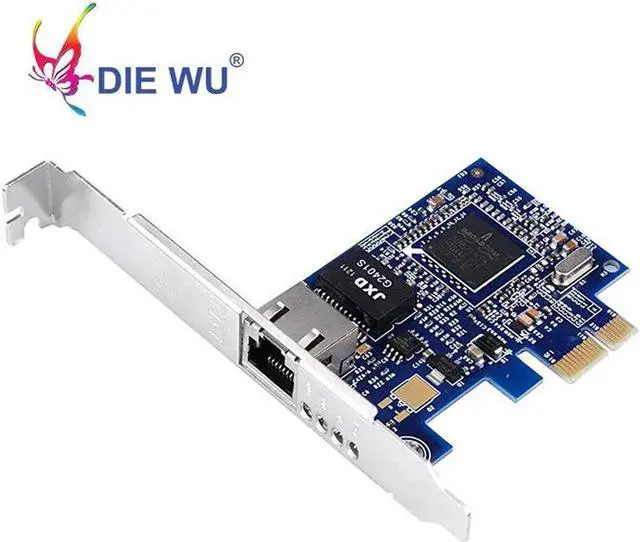 Alt view image 3 of 5 - JAENFONG PCI Express Gigabit Ethernet Network Card Adapters Slot RJ45 NIC with Boardcom BCM5751 10/100/1000M Blue PCB