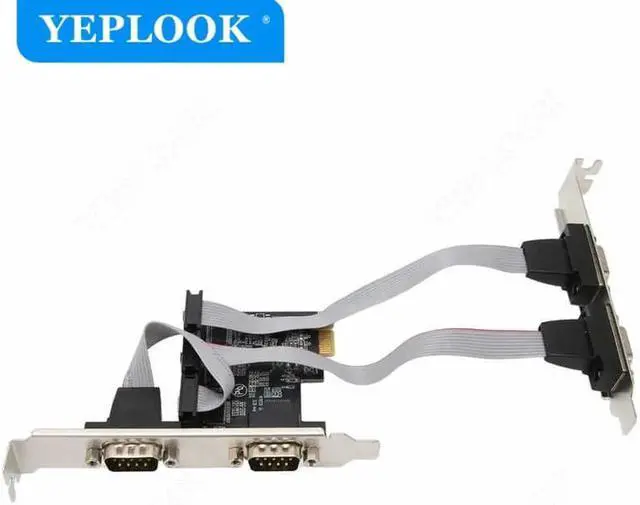Alt view image 3 of 5 - JAENFONG PCIe to 4 x Serial Port DB9 RS232 COM Expansion Card PCI Express X1 Riser Card Adapter Chipset ASIX/AX99100