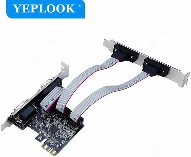 Alt view image 4 of 5 - JAENFONG PCIe to 4 x Serial Port DB9 RS232 COM Expansion Card PCI Express X1 Riser Card Adapter Chipset ASIX/AX99100