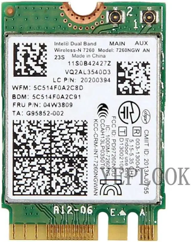 Main image of JAENFONG 7260AN Dual Band 2.4G&5G NGFF M.2 Wireless-N Network Card for S440 S540 E440 E540 K4350 K425 X230S X240 X240S