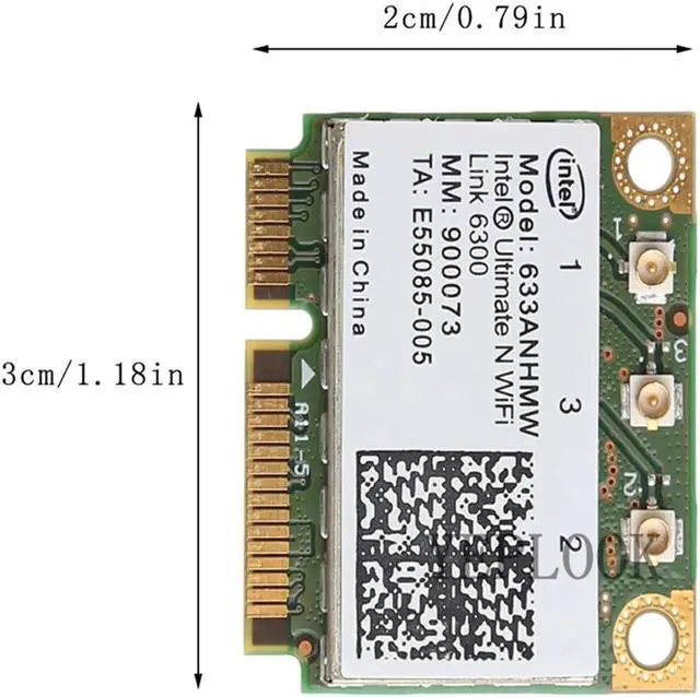 Alt view image 3 of 5 - JAENFONG Wireless Wifi Card 6300 633ANHMW 6300AGN Dual band 2.4Ghz and 5.0Ghz 450Mbps Mini Half PCI-e 802.11a/g/n For Intel Ultimate-N for laptop