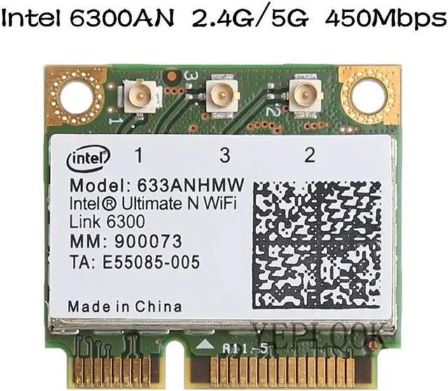 Alt view image 4 of 5 - JAENFONG Wireless Wifi Card 6300 633ANHMW 6300AGN Dual band 2.4Ghz and 5.0Ghz 450Mbps Mini Half PCI-e 802.11a/g/n For Intel Ultimate-N for laptop