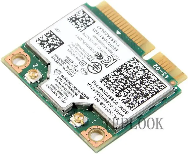 Alt view image 3 of 5 - JAENFONG 7260AC Dual Band 2.4 5Ghz 300M+867Mbps 802.11ac/a/b/g Mini PCI-E Wifi Card For IBM S1 S440 S540 E440 E540 E540 X140E E63Z E93Z E73
