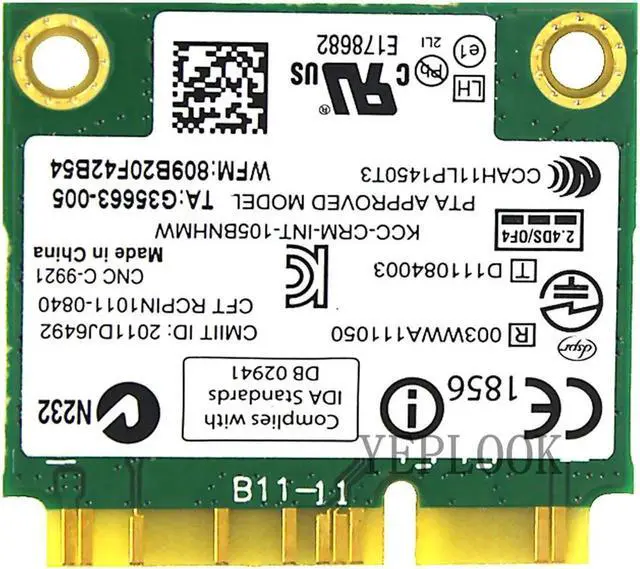 Alt view image 3 of 4 - JAENFONG 105BNHMW WiFi Card Wireless-N 105 Mini PCI-E 150Mbps 2.4GHz 802.11B/G/N WiFi Adapter For E73 E93