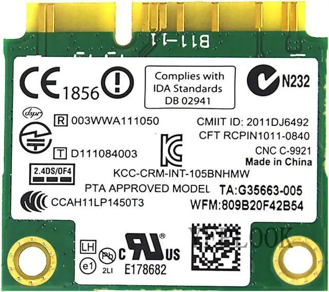 Alt view image 2 of 4 - JAENFONG 105BNHMW WiFi Card Wireless-N 105 Mini PCI-E 150Mbps 2.4GHz 802.11B/G/N WiFi Adapter For E73 E93