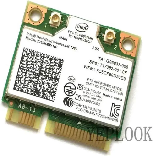 Alt view image 5 of 5 - JAENFONG Wifi Card 7260NB 7260HMW 7260 NB 300Mbps Dual Band 2.4G/5Ghz Mini PCI-E 802.11N General Edition for Laptops Desktop Advertising Device