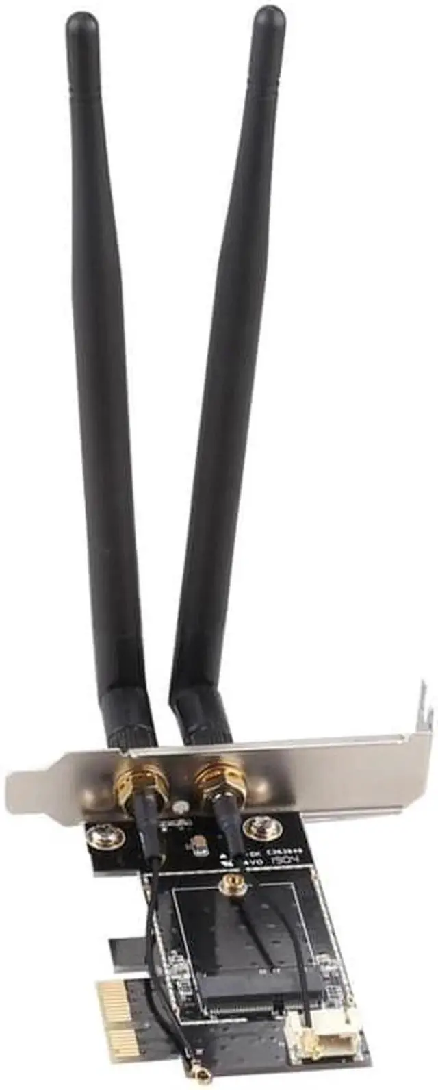 Alt view image 5 of 6 - JAENFONG M.2 to PCIe 1x Desktop Wifi Adapter Card for Wifi Card AX210 AX200 AC9260 8265 8260 7265 7260 1535 QCNFA344 Free Bluetooth Cable