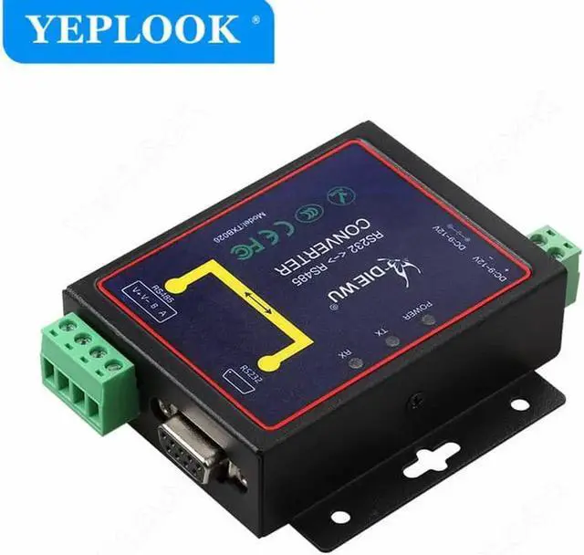 Alt view image 3 of 5 - JAENFONG RS232 to RS485 Serial Network Ethernet Device Server Active Converter DB9 Female with Power Supply Cable for Industrial Use