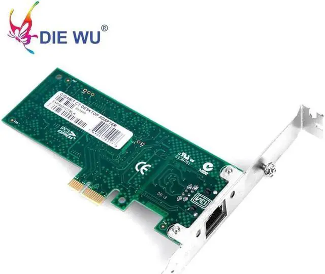Alt view image 2 of 4 - JAENFONG PCIe x1 Single RJ45 Port 10/100/1000Mbps 1 Gigabit Controller Adapter Chipset Intel 82574 NIC Interface Card with Short Bracket