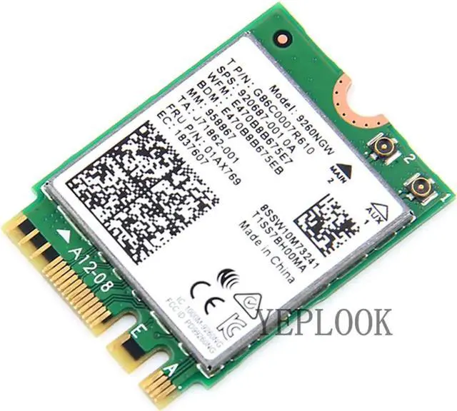 Alt view image 3 of 5 - JAENFONG Wireless-AC 9260NGW 9260AC 1.73Gbps Dual Band 2.4G/5Ghz NGFF M.2 Wifi Card 802.11ac WiFi+BT 5.0 MU-MIMO Wireless Card Windows 10