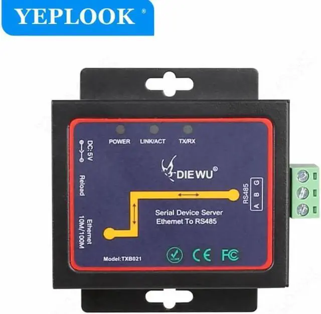 Alt view image 5 of 6 - JAENFONG Ethernet RJ45 to RS485 Converter Industrial Grade Serial Device Server Ethernet LAN Converter Adapter Support TCP/RTU/UDP Modes