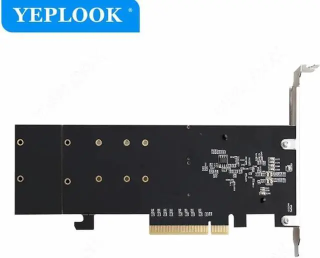 Alt view image 6 of 6 - JAENFONG PCIe 3.1 X8 to 2 Port M.2 2Gbps for NVME M Key 2230 2242 2260 2280 22110 SSD Adapter Converter Expansion Riser Card ASM1812 Chip