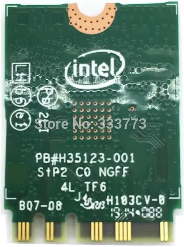 Alt view image 2 of 2 - JAENFONG Wireless Card Dual band Wireless AC Intel 7265 7265NGW 802.11ac 2 x 2 WiFi + Bluetooth 4.0 867Mbps NGFF card