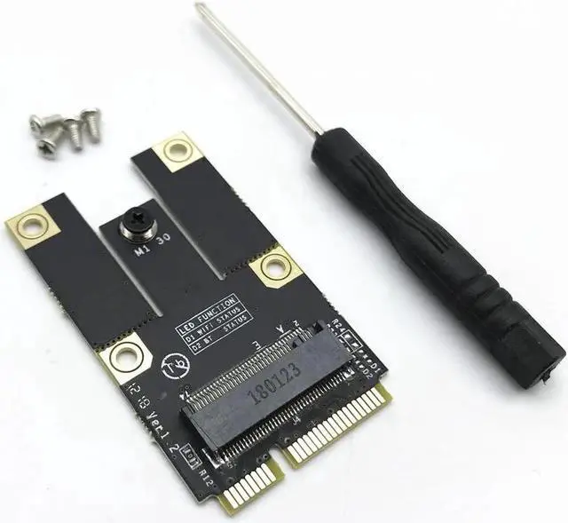 Alt view image 5 of 5 - JAENFONG New M.2 NGFF Key A to Mini PCI-E Adapter PCI Express Wireless Wifi Card Adapter