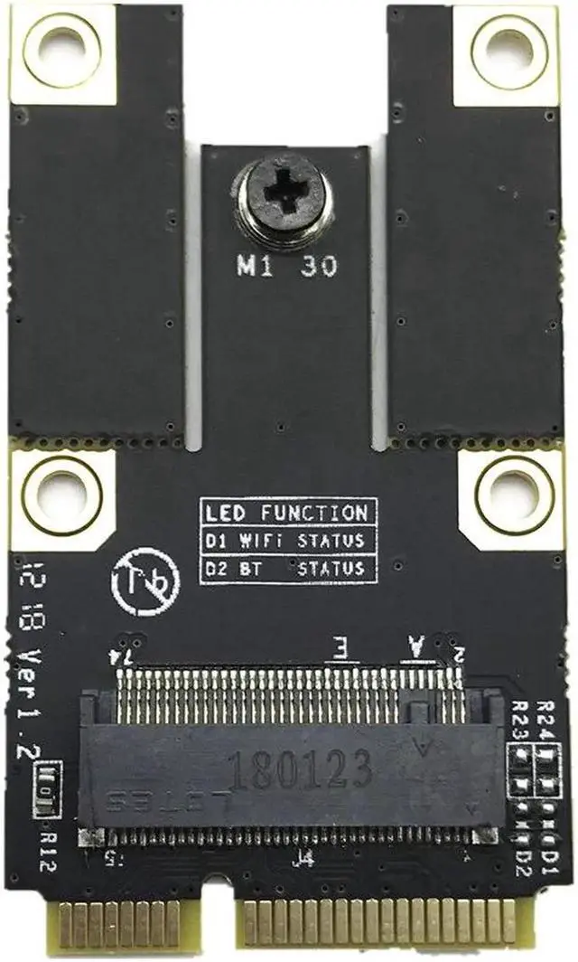 Alt view image 2 of 5 - JAENFONG New M.2 NGFF Key A to Mini PCI-E Adapter PCI Express Wireless Wifi Card Adapter