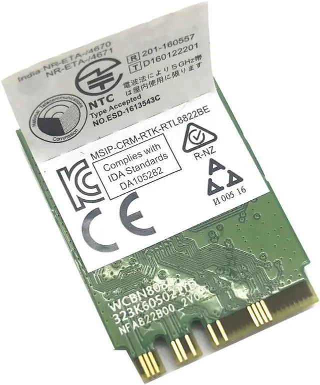 Alt view image 3 of 3 - JAENFONG Realtek RTL8822BE 802.11AC 2.4G/5GHz WiFi Bluetooth 4.1 NGFF Wireless Adapter M.2 WIFI CARD