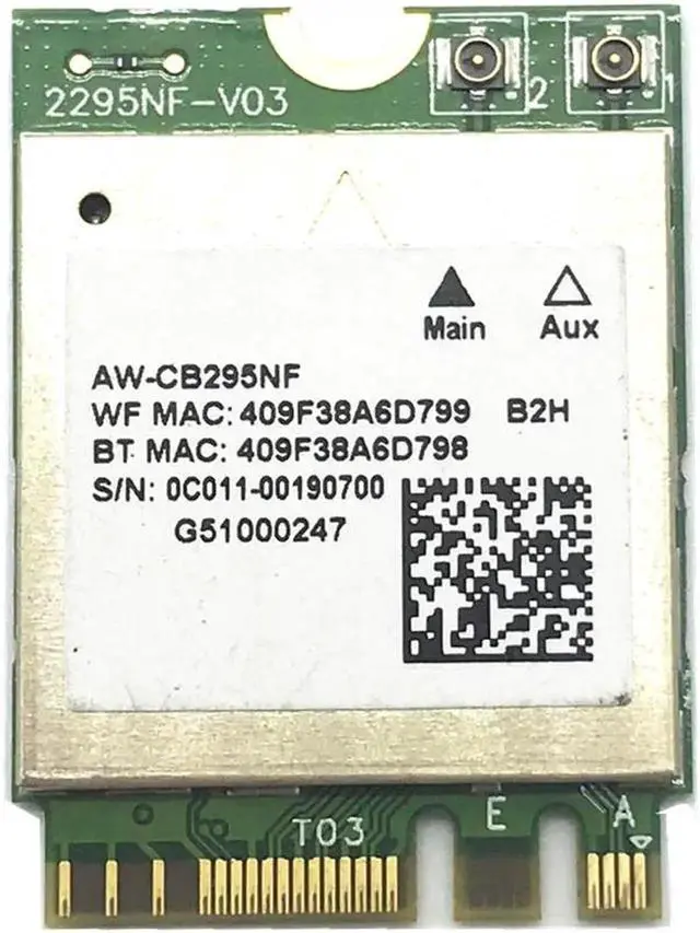 Main image of JAENFONG Realtek RTL8822BE AW-CB295NF 802.11AC 2.4G/5GHz WiFi Bluetooth 4.1 NGFF M.2 Wireless Adapter Card