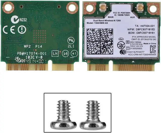 Alt view image 4 of 7 - JAENFONG For Intel 7260 7260HMW Dual Band Wireless Bluetooth Wifi Card Mini PCI-E 300Mbps