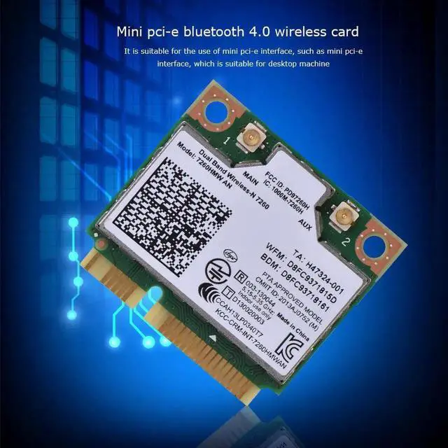 Alt view image 5 of 7 - JAENFONG For Intel 7260 7260HMW Dual Band Wireless Bluetooth Wifi Card Mini PCI-E 300Mbps