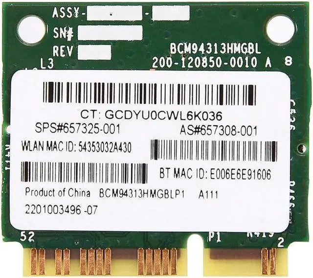Alt view image 6 of 7 - JAENFONG For HP BCM94313HMGB PCI-E 802.11N BCM20702 Bluetooth 4.0 Wlan Wireless WiFi Card