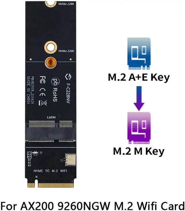 Alt view image 5 of 6 - JAENFONG Dual band 3000Mbps 802.11ax Wi-Fi 6 M.2 M Key Desktop Kit Intel AX200 Bluetooth 5.1 Wifi Card 2.4G/5Ghz MU-MIMO AX200NGW Adapter