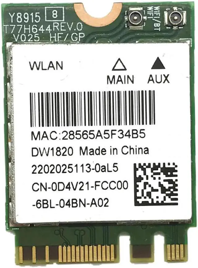 Main image of JAENFONG Wireless Adapter Card for Atheros QCNFA344A DW1820 802.11ac Bluetooth 4.1 867Mbps M2 NGFF WiFi Wireless Card