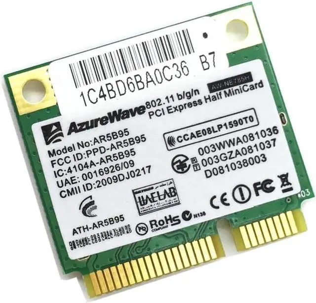 Alt view image 4 of 4 - JAENFONG Brand Wireless wifi Half Mini PCI-E Card AR5B95 AR9285 BGN PCI-E 802.11b/g/n WIFI Network Express Card