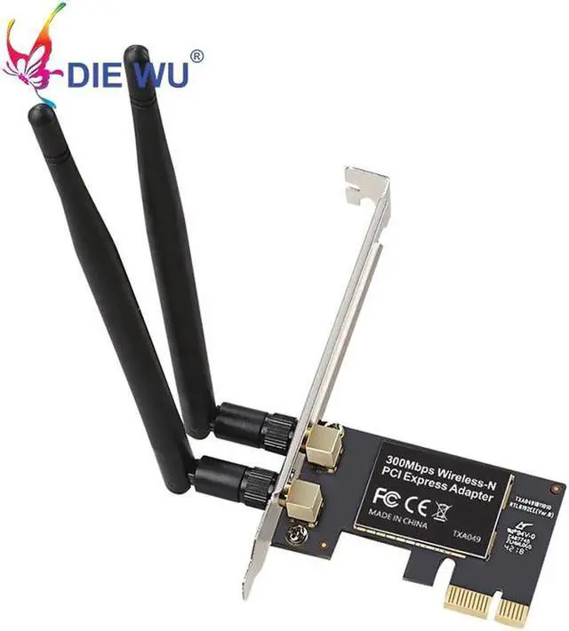 Main image of JAENFONG PCI-e 300M Wireless WIFI adapter network LAN card for Realtek 8192CE WiFi Receiver 2DB Wifi Antenna