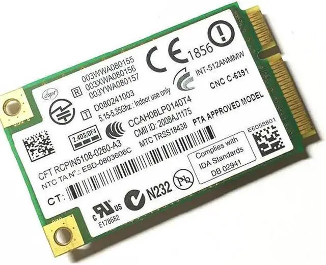 Alt view image 4 of 4 - JAENFONG For WiFi Link 5100 512AN_MMW Mini PCI-E 802.11a/g/n 300Mbps 2.4G/5.0G WiFi Wireless Card