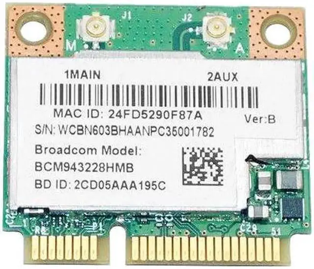 Main image of JAENFONG Broadcom BCM943228HMB WIFI Wireless N BT Bluetooth 4.0 Half MINI Card 802.11abgn