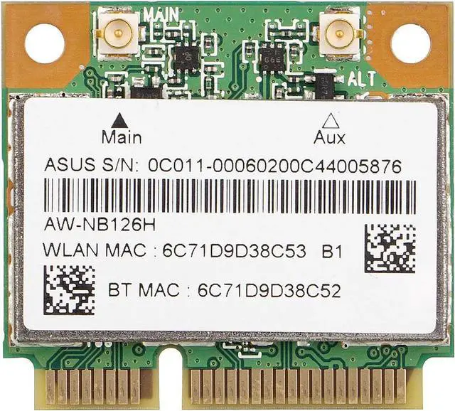 Main image of JAENFONG AR5B225 WiFi 300Mbps Bluetooth Wireless Half Mini Size PCI-e Card 802.11abgn