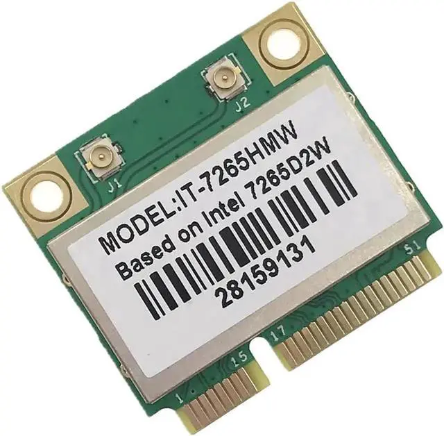 Alt view image 2 of 3 - JAENFONG For Intel 7265 IT-7265HMW 7265D2W 802.11ac 300Mbps Dual Band MINI PCI-E WiFi Bluetooth 4.0 card for win 7/8/10