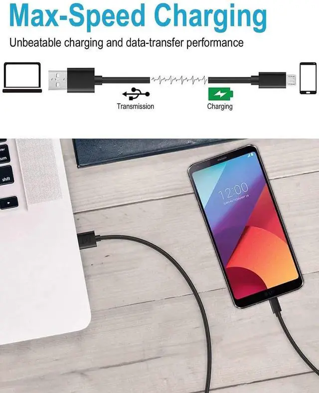 Alt view image 4 of 6 - Micro USB Cable 15Ft Extra Long Controller Charger Compatible with PS4 PlayStation 4 Charger Cord Fast Android USB Charging Cable Black