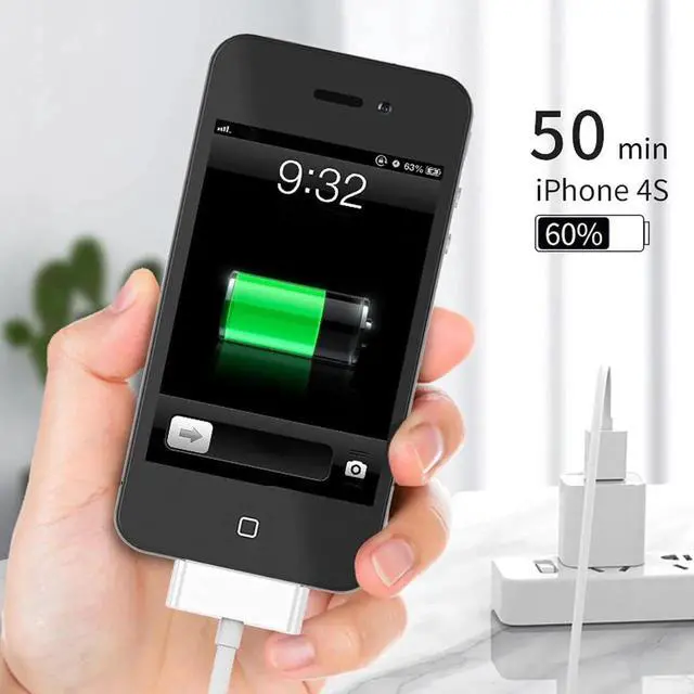 Alt view image 5 of 7 - JAENFONG30-Pin Charger Cable Compatible for Old iPhone 4 4S 3GS Old iPad 1st 2nd 3rd Generation iPod Classic 1st 2nd 3rd Gen Touch 4th iPod Nano 5th 6th Gen USB Fast Charge & Sync Charging Cord 1-Pack