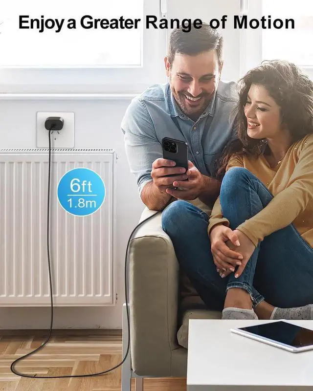 Alt view image 4 of 7 - Type C Charger Fast Charging USB C Charger Block 2-Pack 25W Phone Super Fast Charger with 6Ft USB-C Cable Compatible with iPhone 15/16/Plus/Pro/Pro Max Galaxy S25/S24/Plus/Ultra