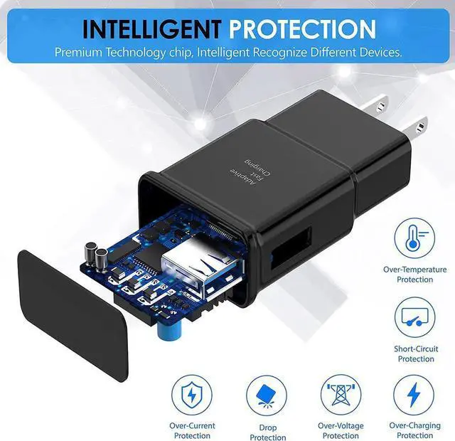 Alt view image 3 of 7 - JAENFONG Type C Fast Charger for Android Charger Phone USB-C Charger Block Cable Cord 6.6ft for Galaxy S24/S23/S23+/S22/S21/S20/S10e/S9/S8/Note20/Note10/Note9/Z Fold 3/4/5 2-Pack