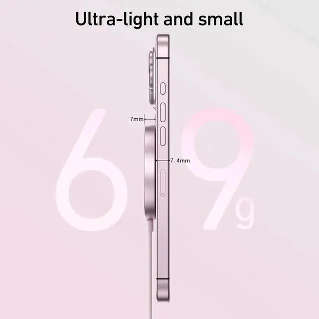 Alt view image 6 of 6 - Magnetic Wireless Charger 15w Compatile with MagSafe Charger/iPhone 16/16 Pro/16 Plus/16 Pro Max/iPhone 15 Pro Max Plus/iPhone 14 13 12 Series Wireless Mag Safe Charging Pad Mag Charger