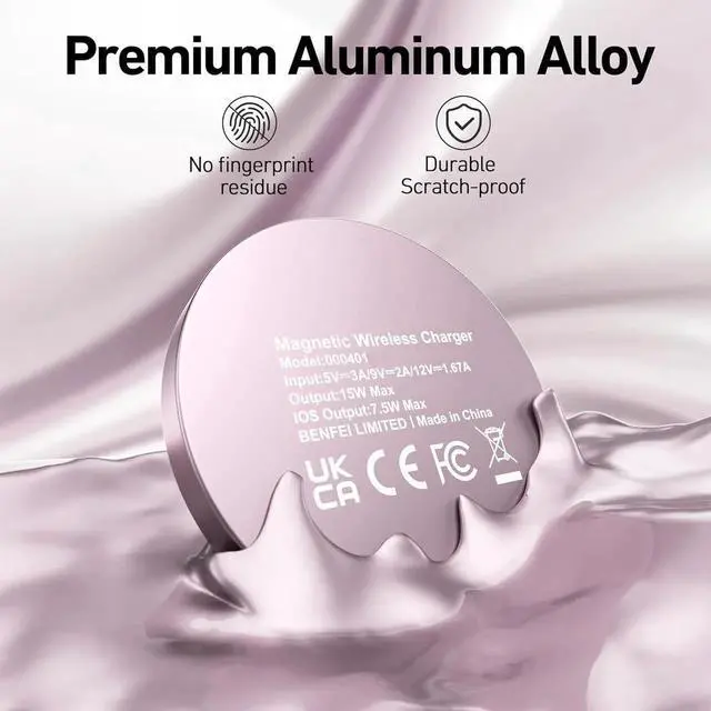 Alt view image 2 of 6 - Magnetic Wireless Charger 15w Compatile with MagSafe Charger/iPhone 16/16 Pro/16 Plus/16 Pro Max/iPhone 15 Pro Max Plus/iPhone 14 13 12 Series Wireless Mag Safe Charging Pad Mag Charger