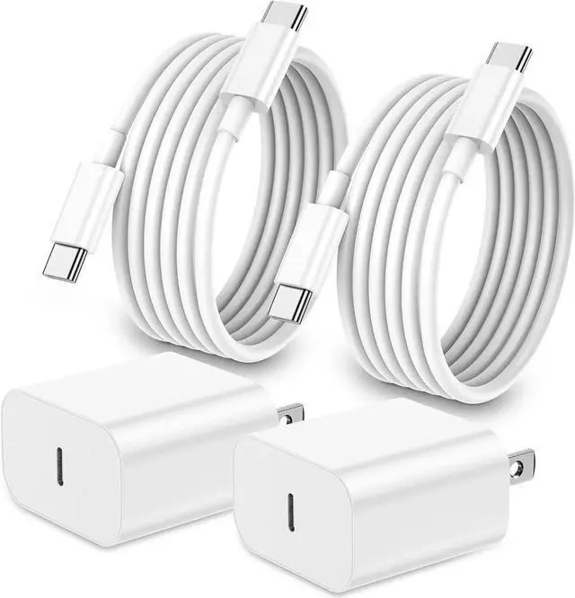 Main image of iPhone 16 15 Charger Fast Charging 20W iPad USB C Fast Charger 2Pack 6ft USB C Wall Charger Block for iPhone 16/16 Pro/16 Pro Max/15/15 Plus/15 Pro/15 Pro Max iPad Pro/Mini MacBook