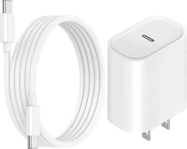 Main image of USB C Fast Charger for Airpods 4 Gen 2 Gen AirPods Max 2024 iPhone 15 16 iPad iPad Pro - 6.6ft USB-C Cord 20W PD Power Adapter