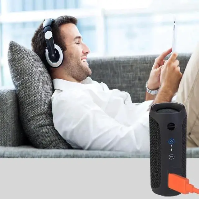 Alt view image 3 of 6 - Upgrade Flat Replacement USB Charging Cable Compatible with JBL Flip 4 Flip 3 Flip 2 Charge 2 Charge 3 Pulse 2 Pulse 3 Clip 2 Wireless Speakers