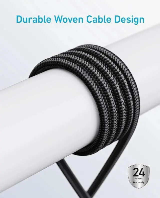 Alt view image 3 of 6 - USB C to USB C Cable (2Pack 6FT) 240W Type-C Fast Charging Cord for iPhone 16/15 Series MacBook Pro 2020 iPad Air 4 and More (Grey)