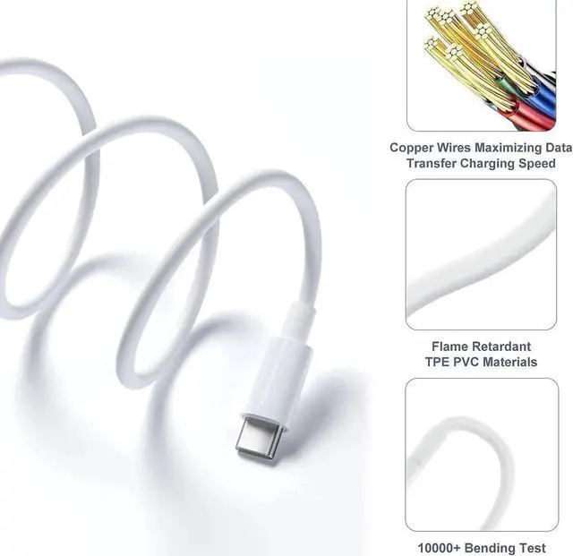 Alt view image 2 of 7 - AirPods 4 Charger Cord for 2(2nd Gen) AirPod Max 2024 Wireless headphones USB A to USB C Cable for iPhone 17/16/15 17/16/17 Pro Max 15 16 Plus 17Air 16E Car Charger Cable Charging Cord