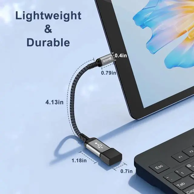 Alt view image 3 of 6 - JAENFONG 2-Pack USB-C Female to USB-A Female Adapter - Compatible with iPhone 15 Pro/Max MacBook Pro/Air iPad Pro Google Pixel Galaxy