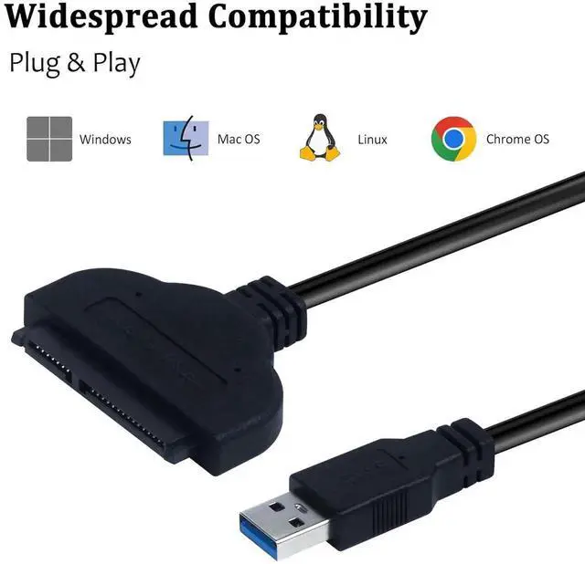 Alt view image 2 of 7 - JAENFONG SATA to USBSata to USB AdapterSATA to USB Cable for 2.5 inch HDD and SSD 5Gbps Superspeed Compatible with USB 2.0 1.1 Older SATA Connector